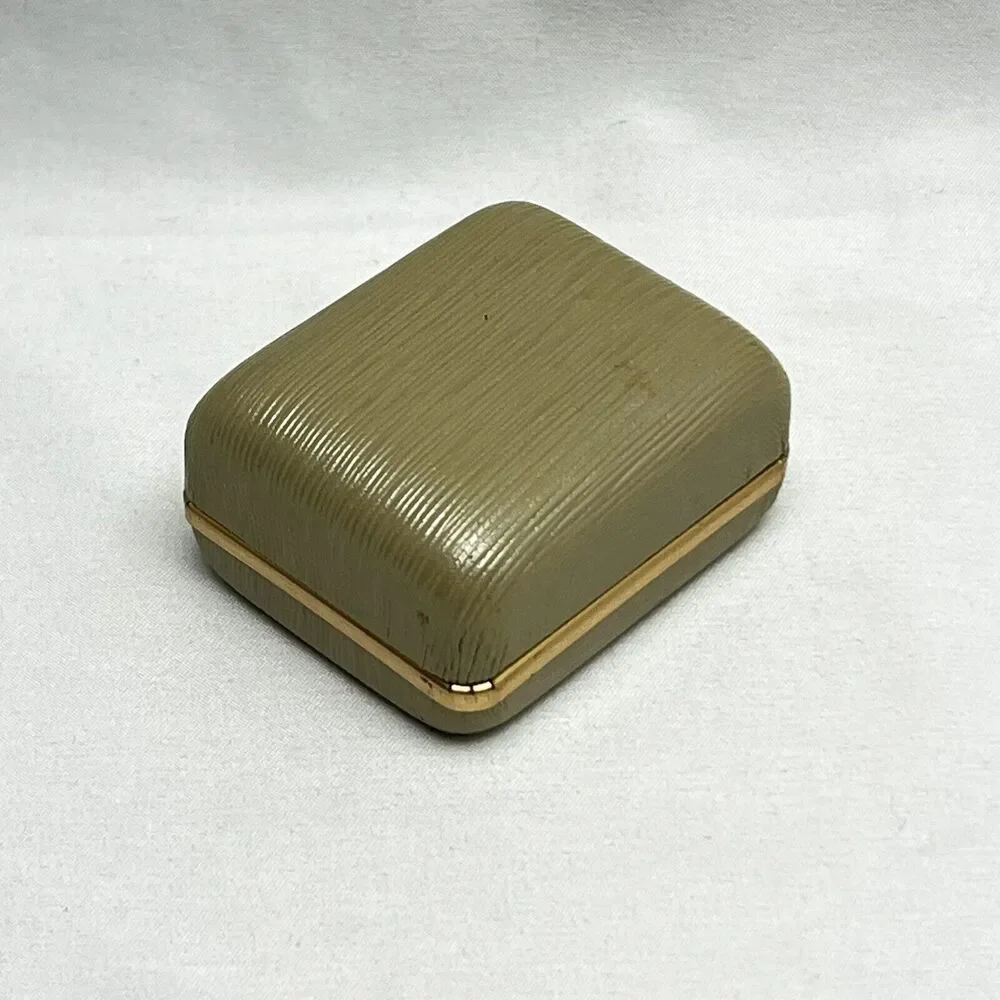 Vintage Jewelry Box For Earrings Branded 14KT. Gold RL Nostalgic Unique Gift Box